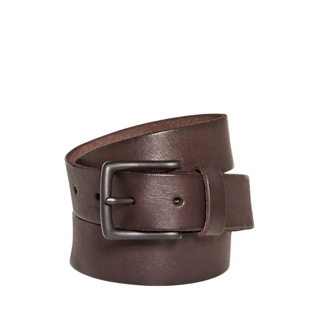 Men's Leather Belt with Square Metal Buckle Exclusive Style