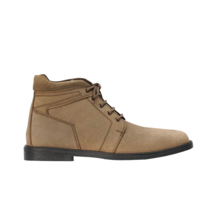 Luca Men's Gray Ankle Boots Oily Cow Leather, Durable Finish