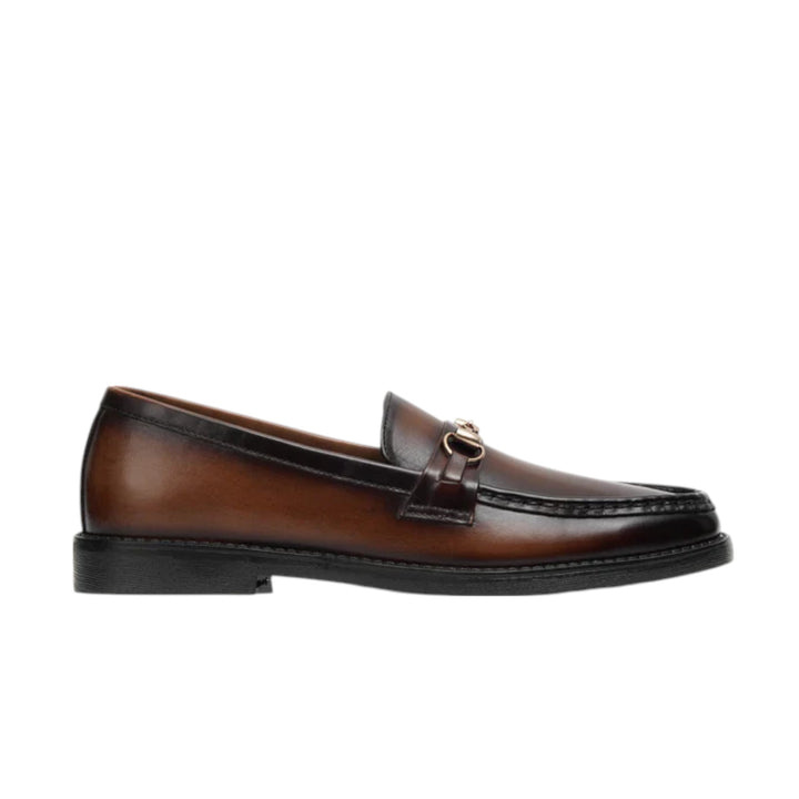 Luca Men's Shaded Loafers Handcrafted Leather, Patina Finish, Classic Comfort