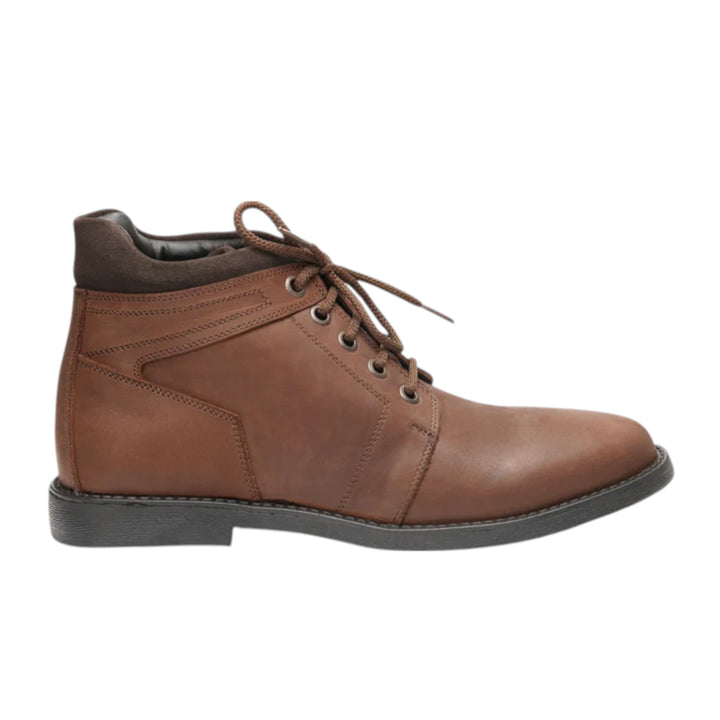 Luca Brown Oily Cow Leather Ankle Boots for Men Handcrafted Comfort & Rugged Finish